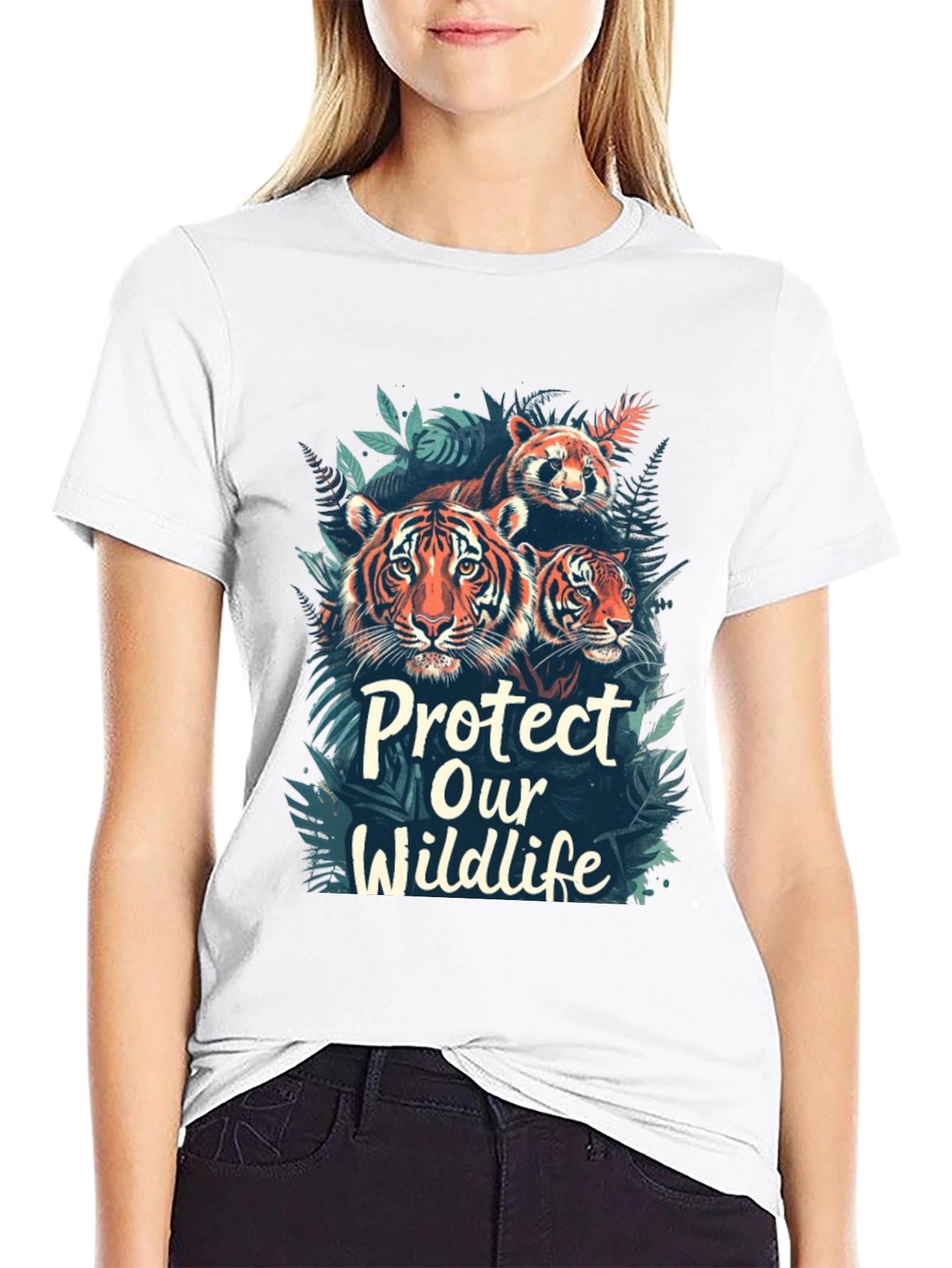 Protect Wildlife Black Graphic Tee