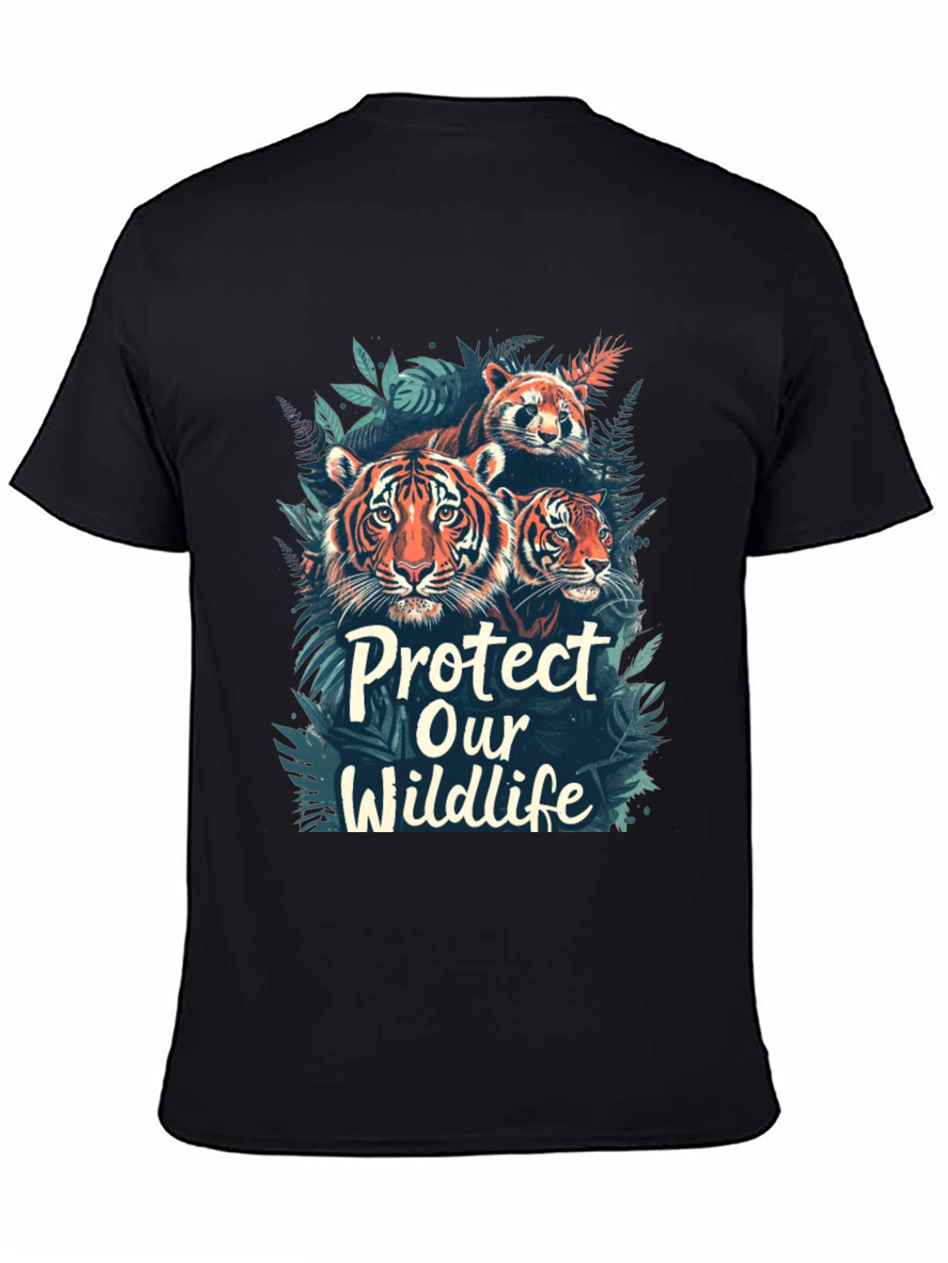 Protect Wildlife Black Graphic Tee