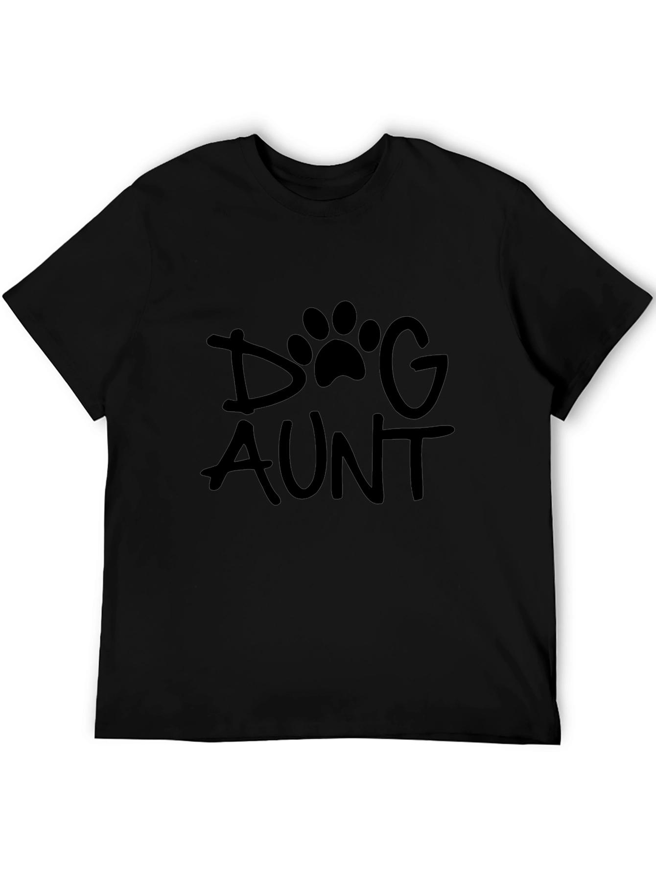 Dog Aunt T-Shirt: Black Graphic Tee