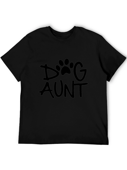 Dog Aunt T-Shirt: Black Graphic Tee