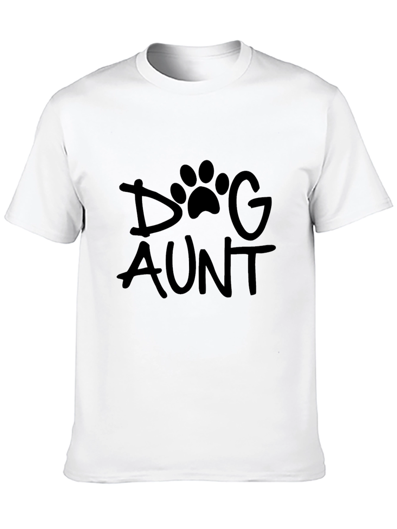 Dog Aunt T-Shirt: Black Graphic Tee