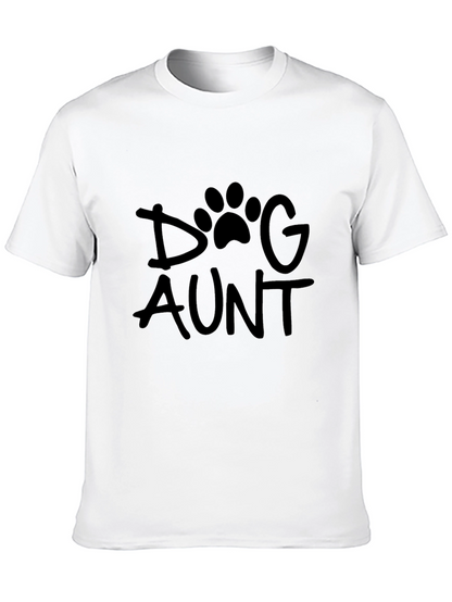 Dog Aunt T-Shirt: Black Graphic Tee