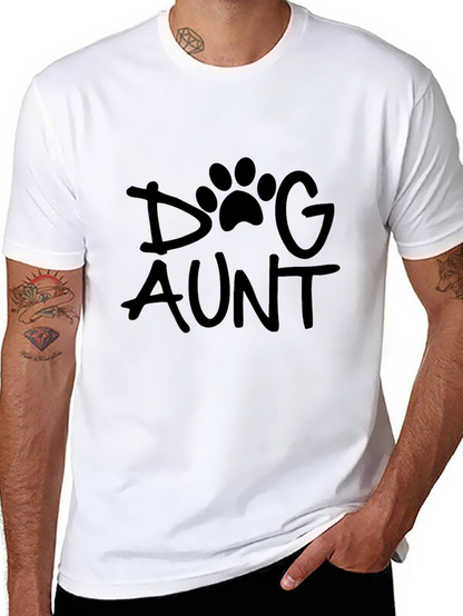 Dog Aunt T-Shirt: Black Graphic Tee