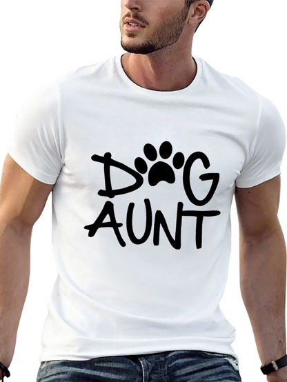 Dog Aunt T-Shirt: Black Graphic Tee