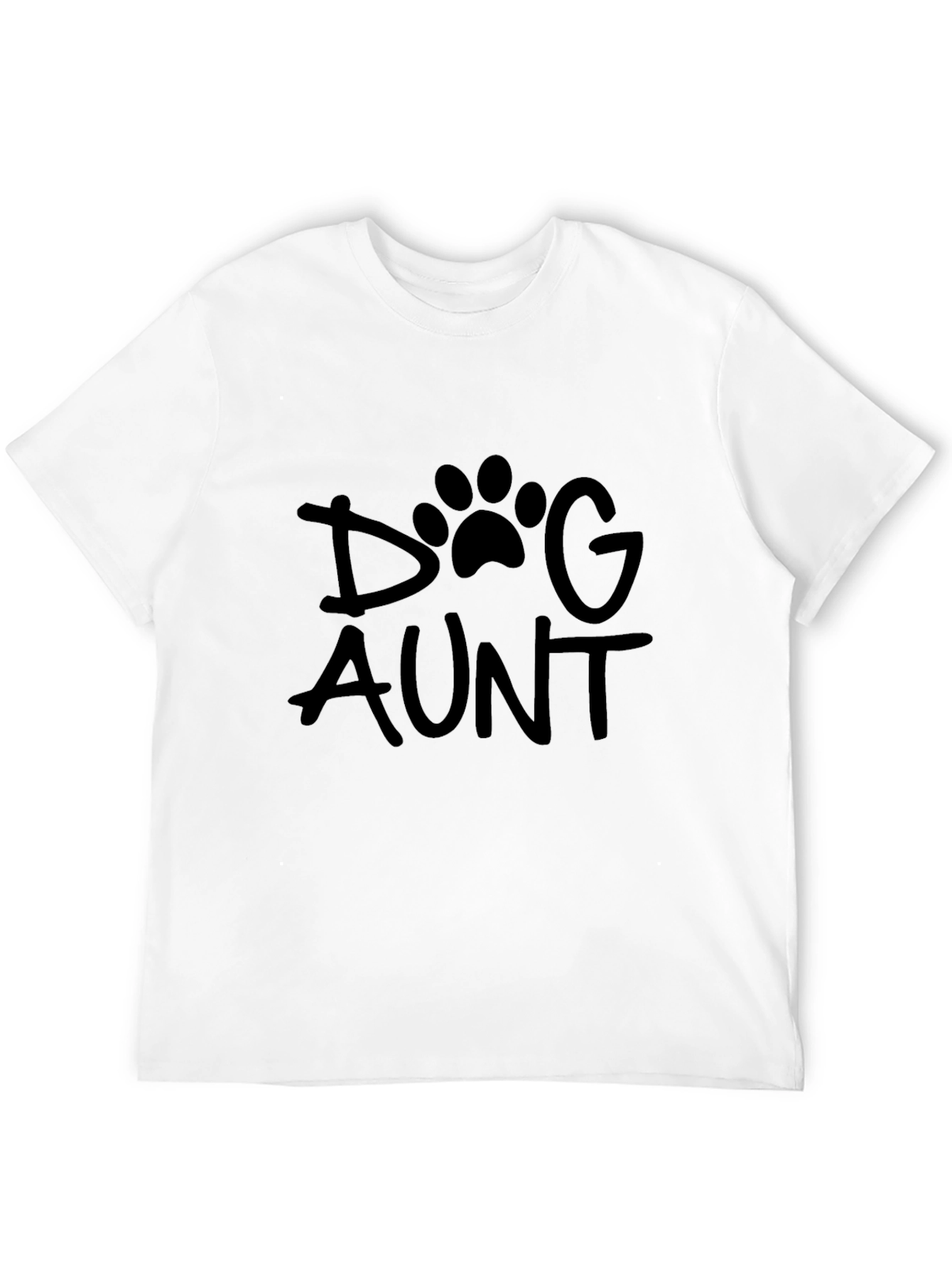 Dog Aunt T-Shirt: Black Graphic Tee