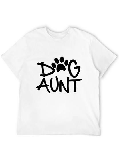 Dog Aunt T-Shirt: Black Graphic Tee