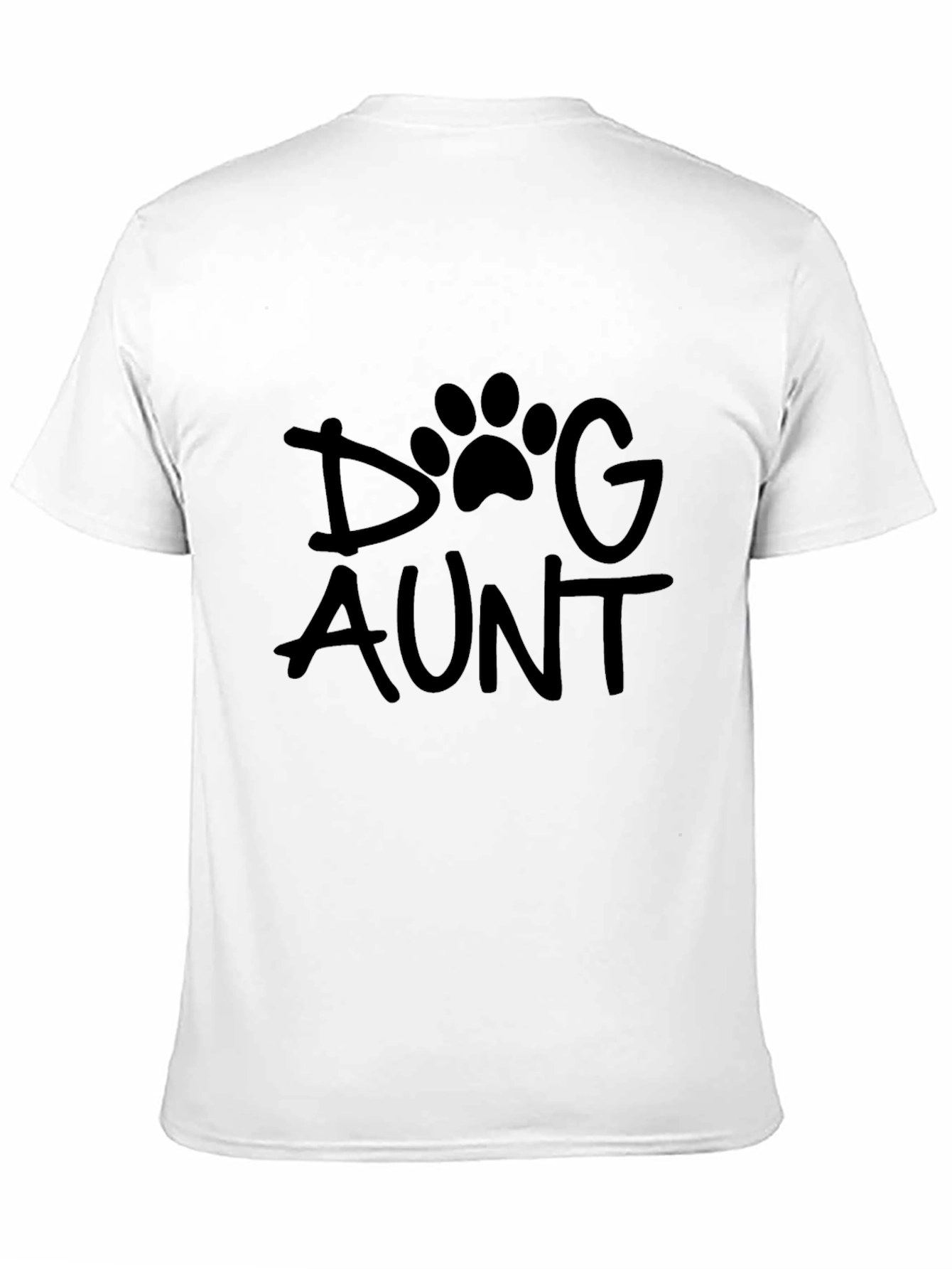 Dog Aunt T-Shirt: Black Graphic Tee