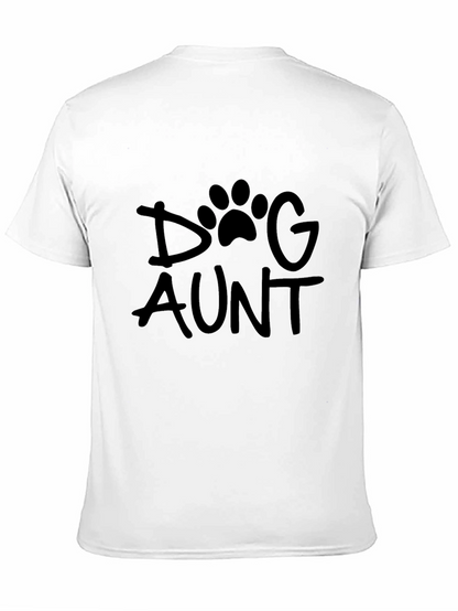 Dog Aunt T-Shirt: Black Graphic Tee