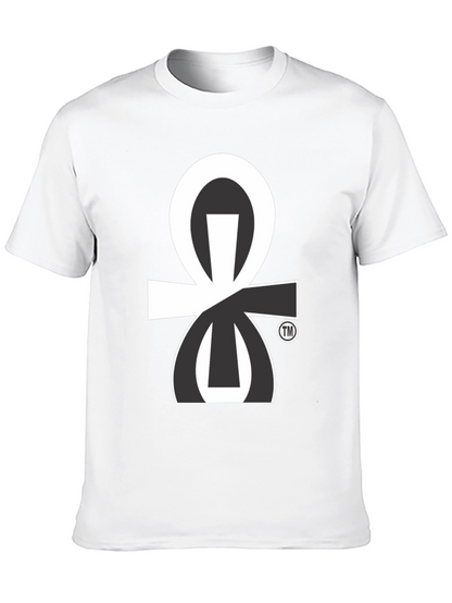 Modern Ankh Graphic Tee - Stylish Black T-Shirt