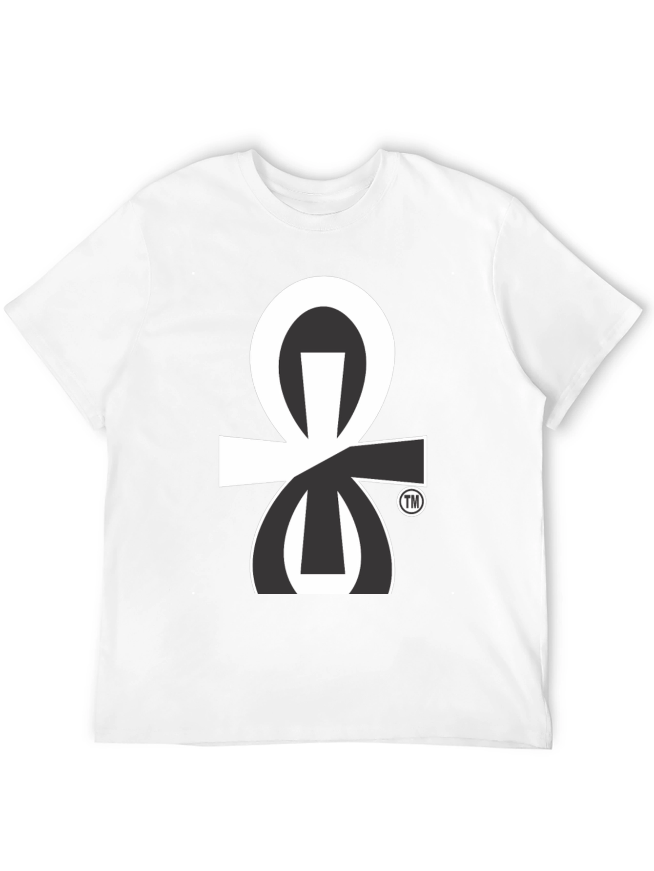 Modern Ankh Graphic Tee - Stylish Black T-Shirt
