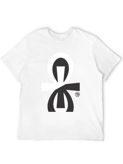 Modern Ankh Graphic Tee - Stylish Black T-Shirt