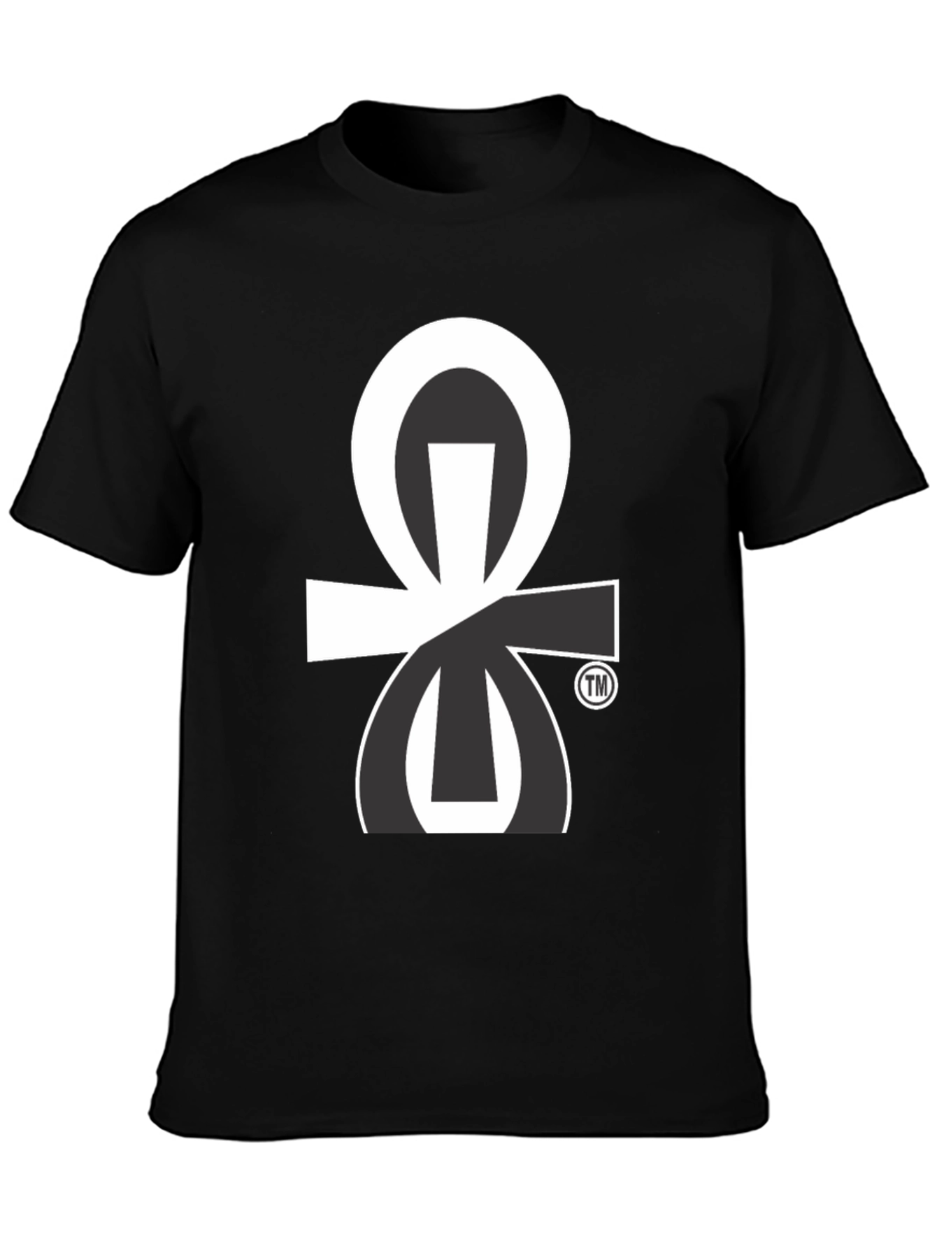 Modern Ankh Graphic Tee - Stylish Black T-Shirt