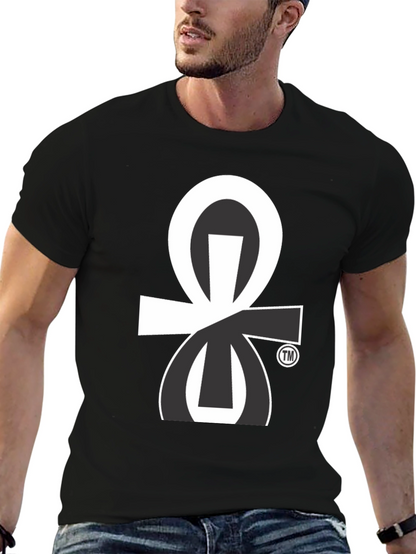 Modern Ankh Graphic Tee - Stylish Black T-Shirt