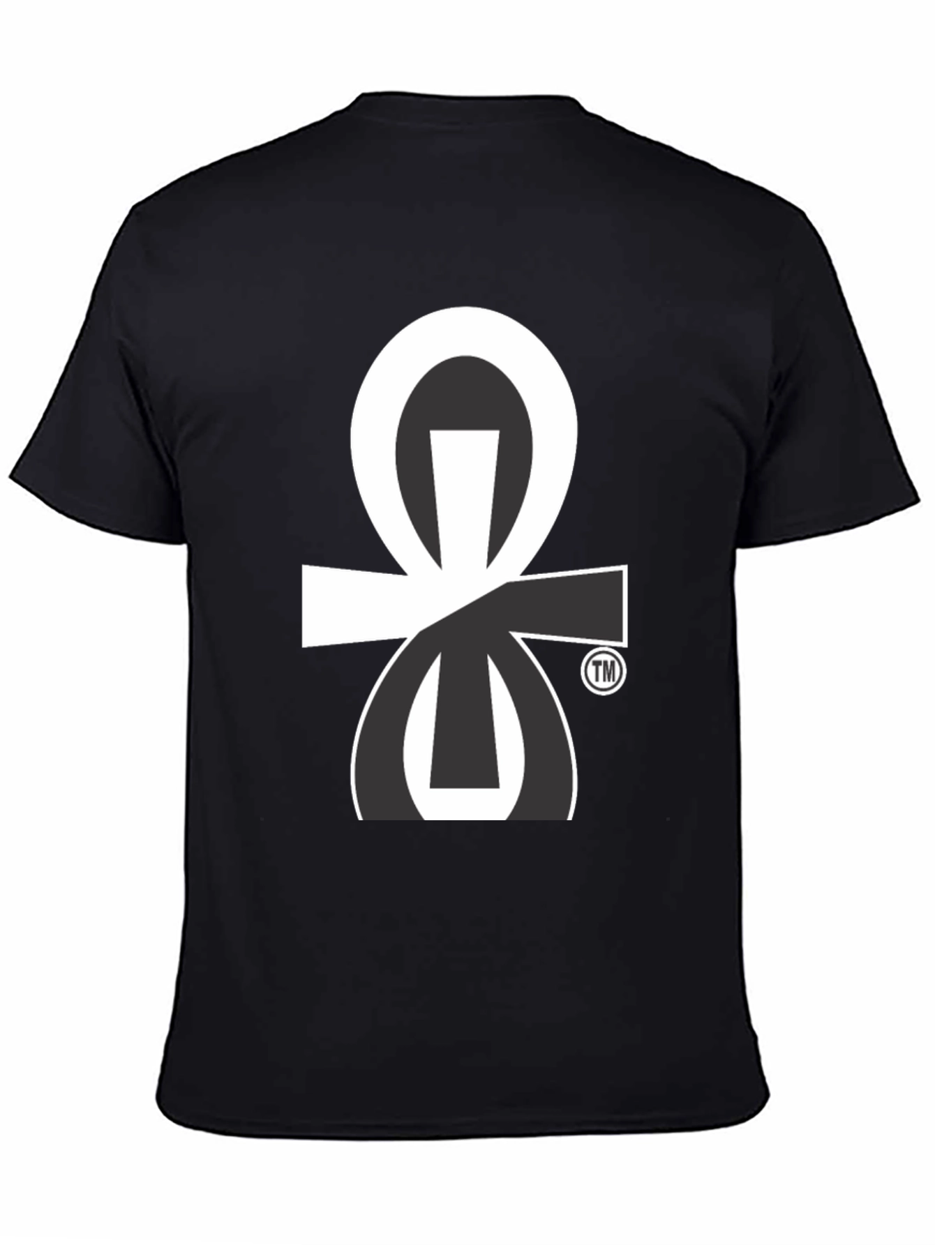 Modern Ankh Graphic Tee - Stylish Black T-Shirt