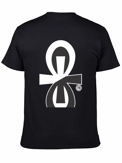 Modern Ankh Graphic Tee - Stylish Black T-Shirt