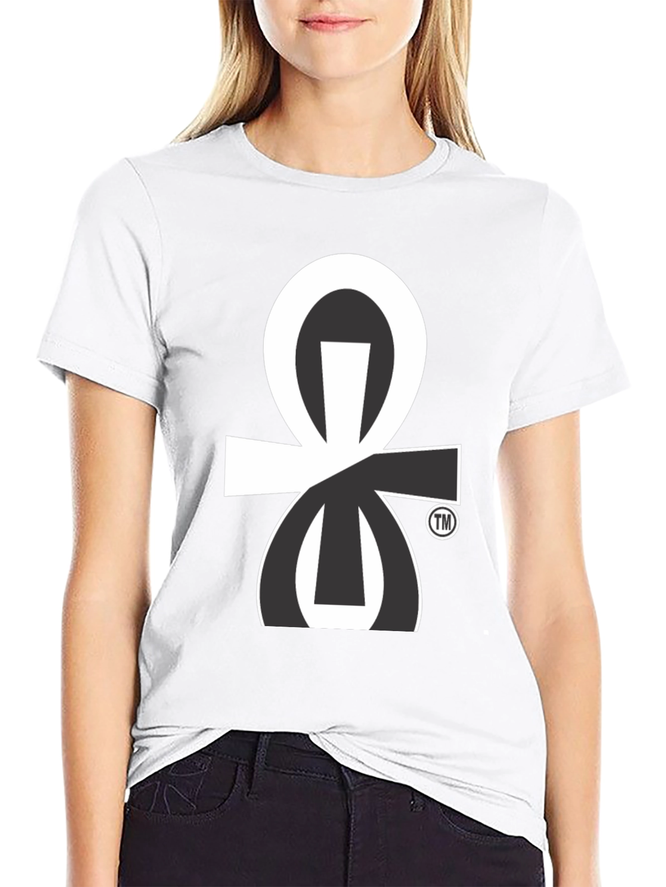 Modern Ankh Graphic Tee - Stylish Black T-Shirt