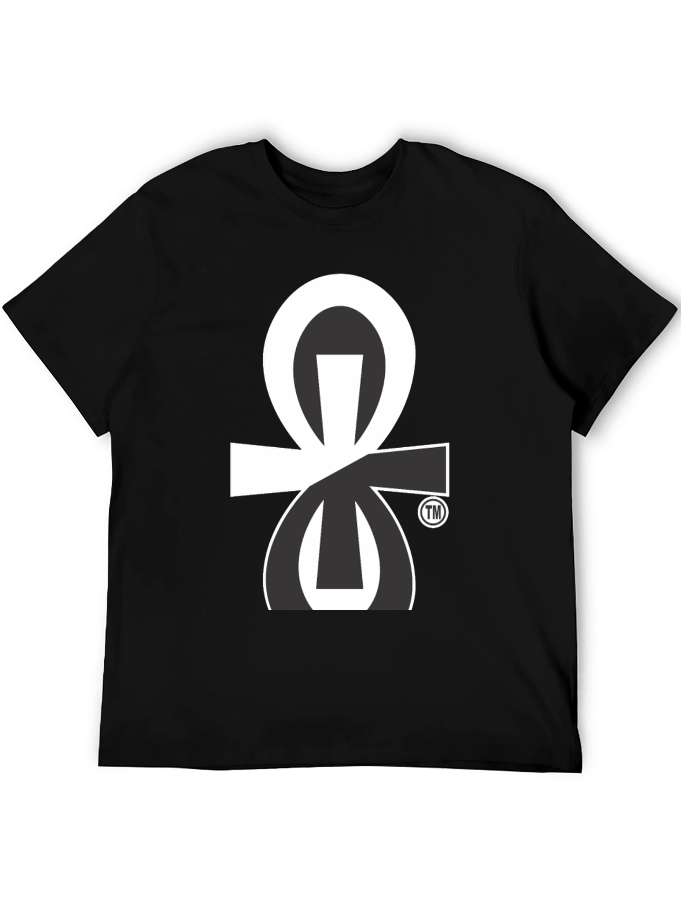 Modern Ankh Graphic Tee - Stylish Black T-Shirt