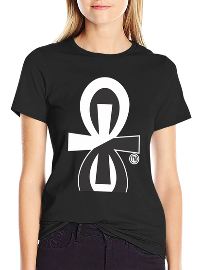 Modern Ankh Graphic Tee - Stylish Black T-Shirt