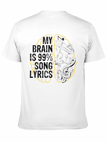 Song Lyrics Brain T-Shirt - Music Lover Tee