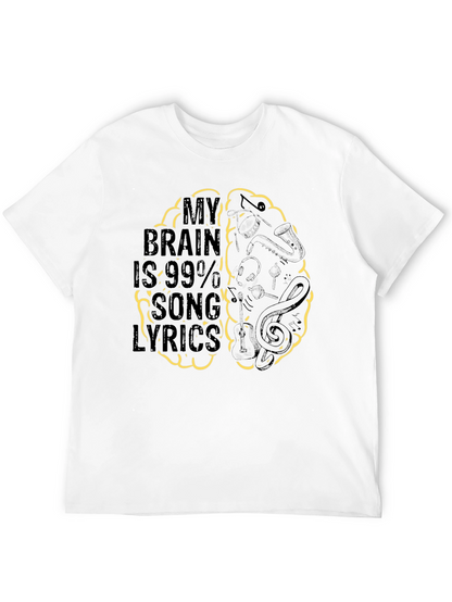 Song Lyrics Brain T-Shirt - Music Lover Tee
