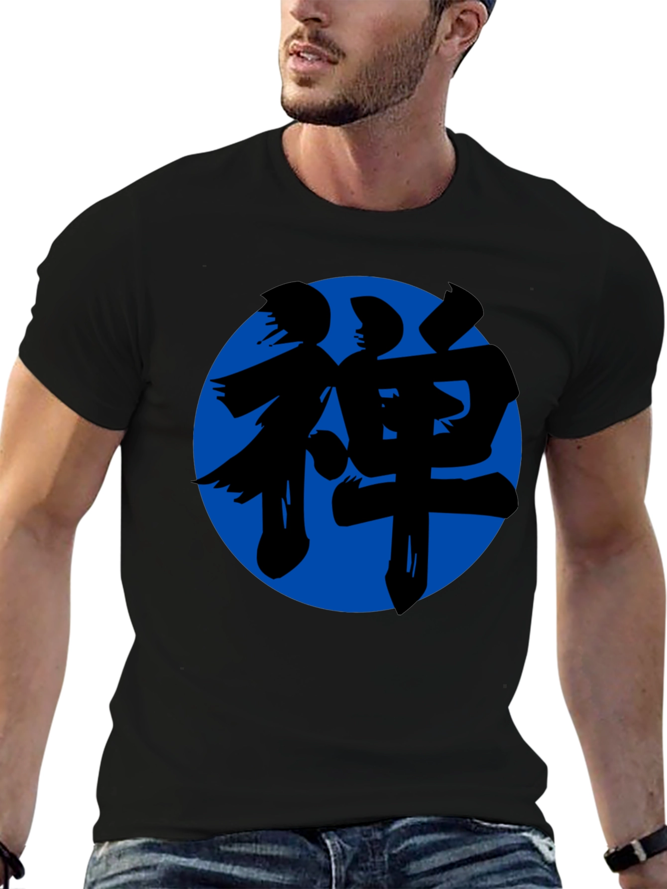 Zen Symbol T-Shirt - Black Cotton Blend