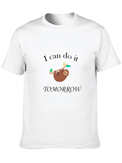 I Can Do It Tomorrow Sloth Graphic T-Shirt