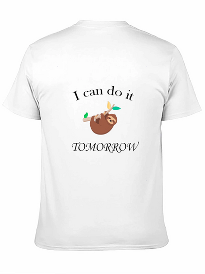 I Can Do It Tomorrow Sloth Graphic T-Shirt