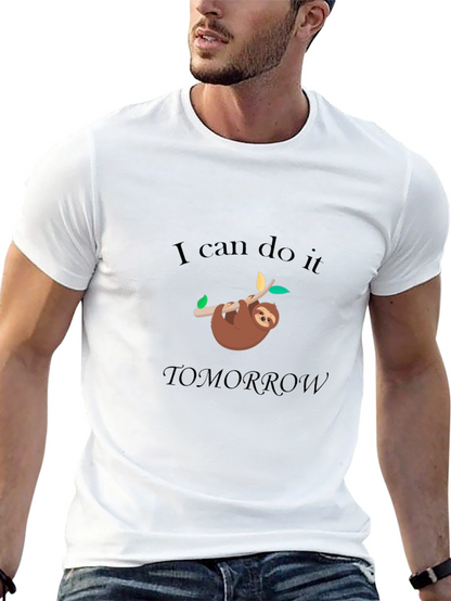 I Can Do It Tomorrow Sloth Graphic T-Shirt