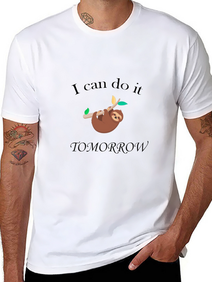 I Can Do It Tomorrow Sloth Graphic T-Shirt