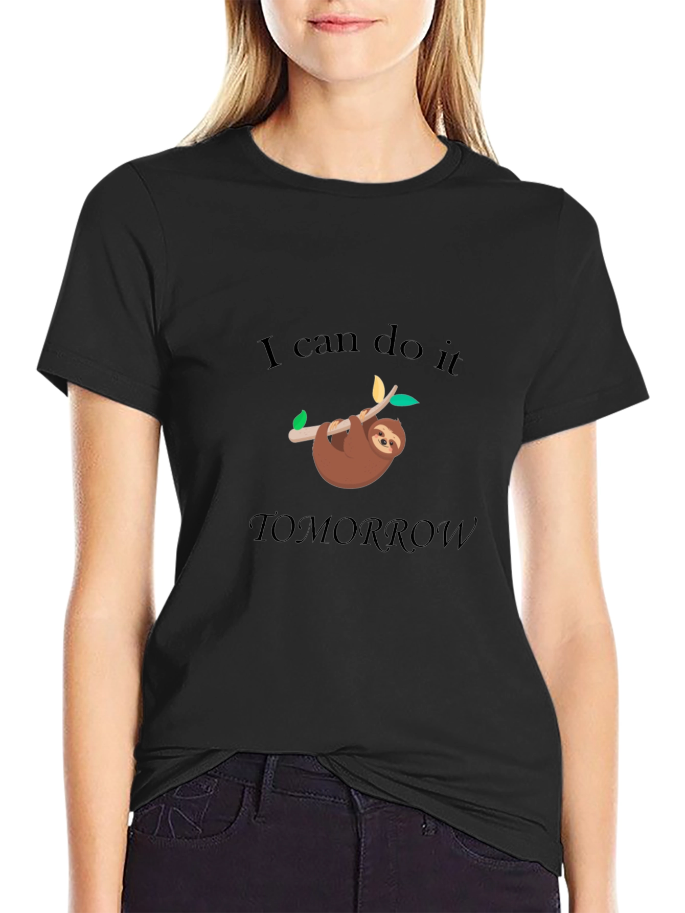 I Can Do It Tomorrow Sloth Graphic T-Shirt
