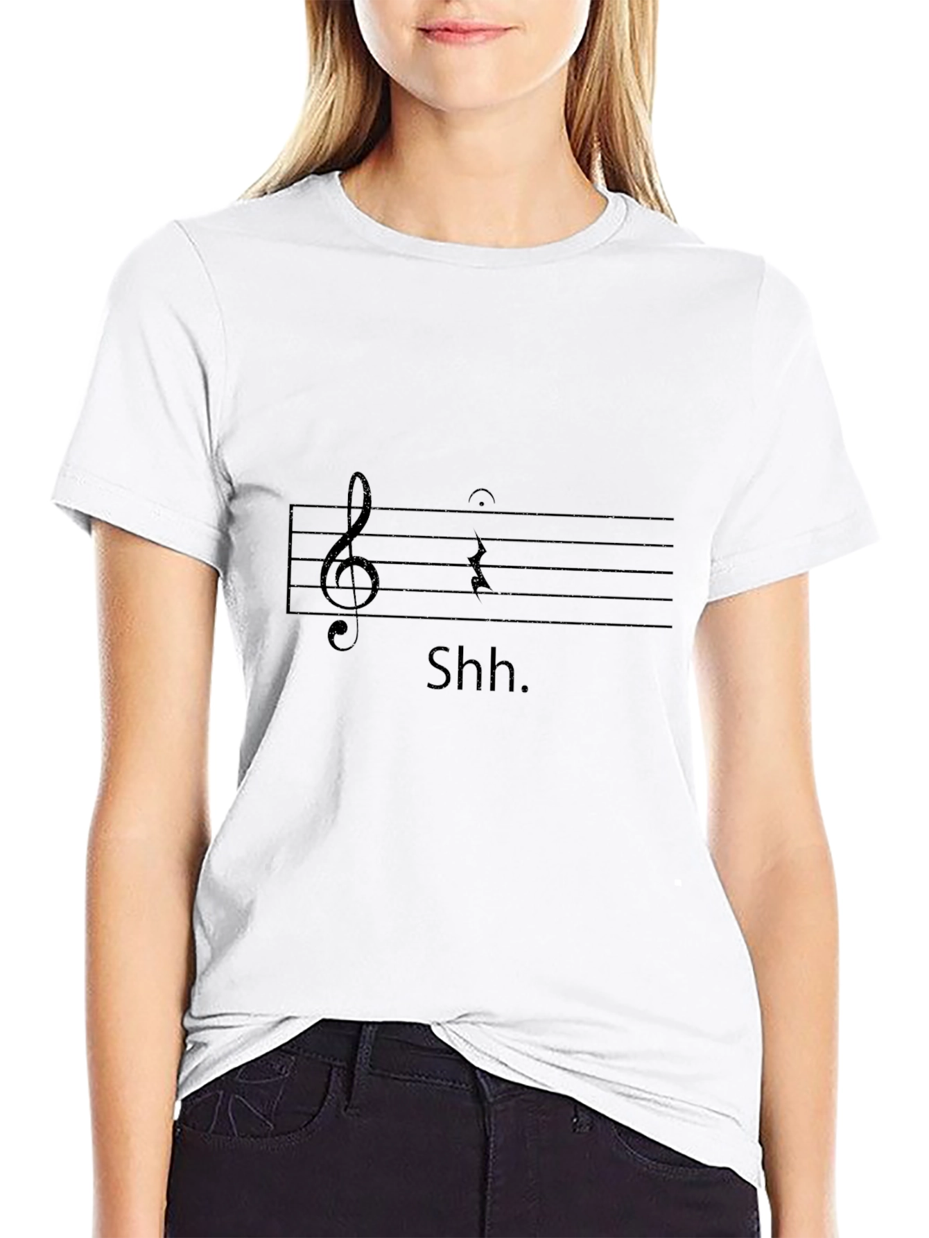 Shhh Music T-Shirt - Black Graphic Tee