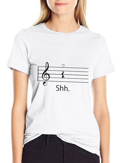 Shhh Music T-Shirt - Black Graphic Tee
