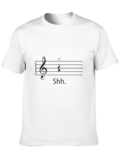 Shhh Music T-Shirt - Black Graphic Tee