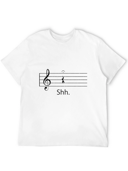 Shhh Music T-Shirt - Black Graphic Tee