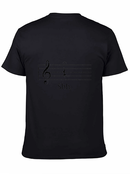 Shhh Music T-Shirt - Black Graphic Tee