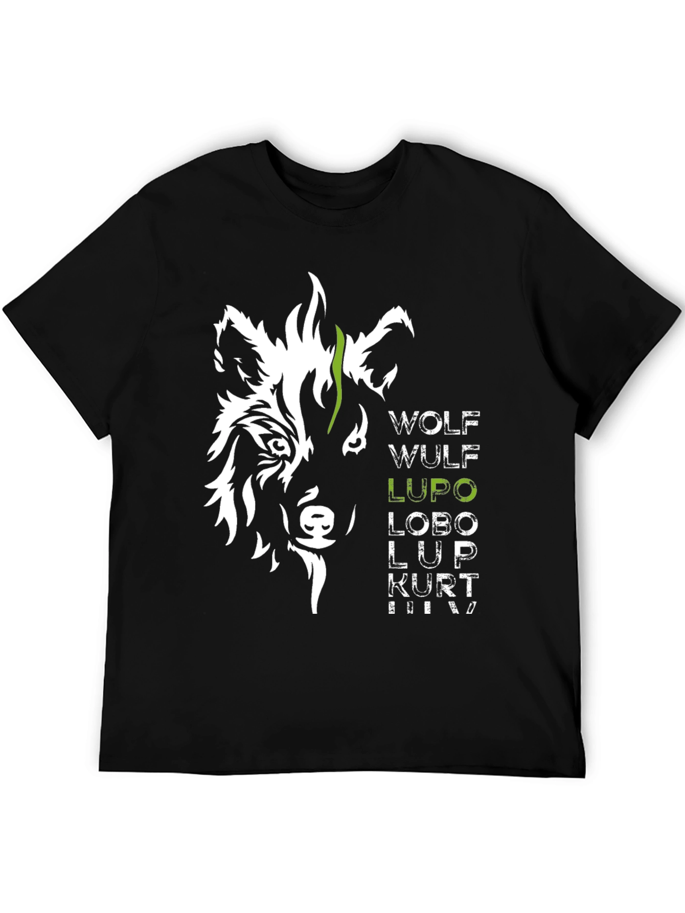 Wolf Names T-Shirt - Black