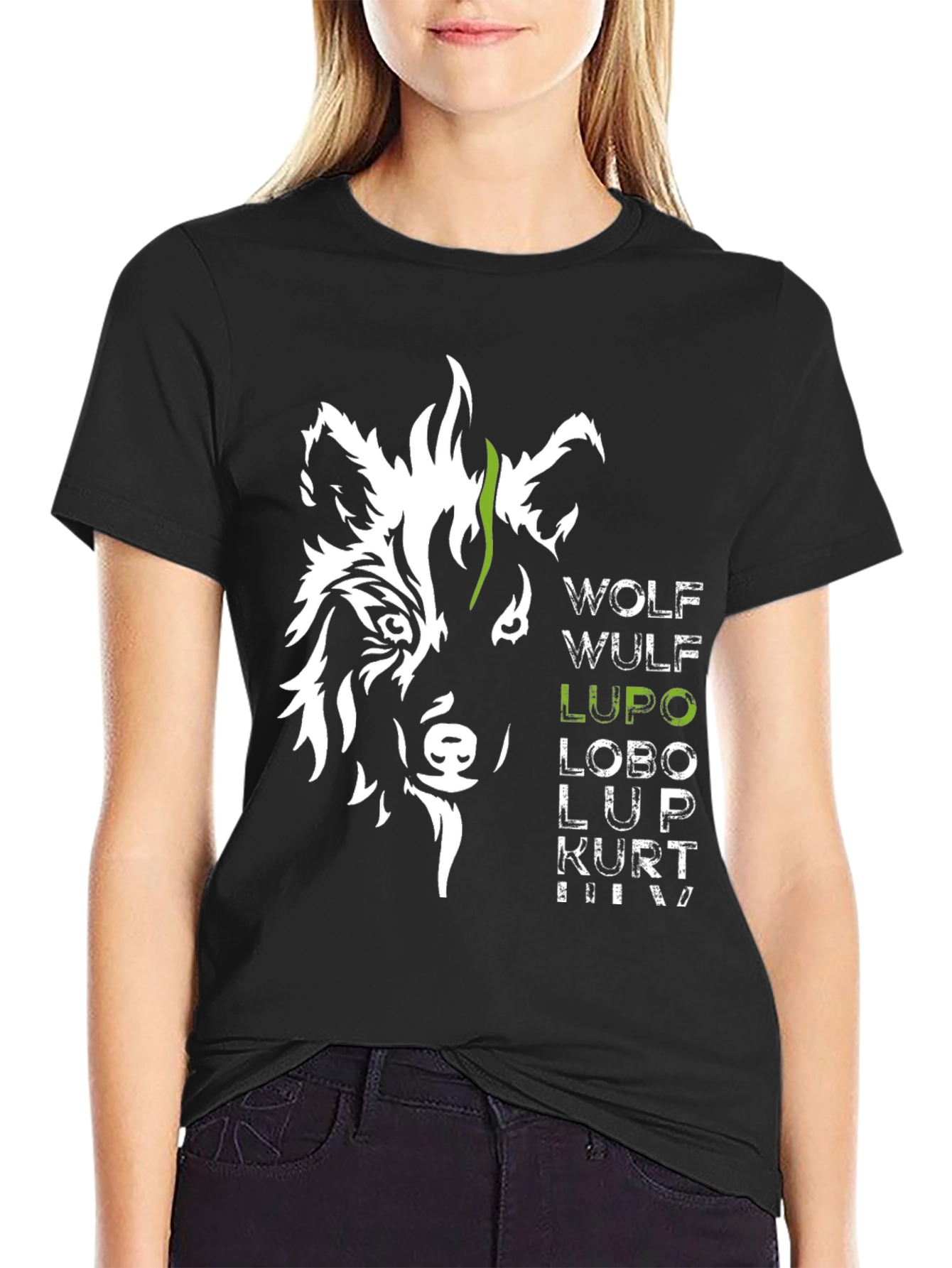 Wolf Names T-Shirt - Black