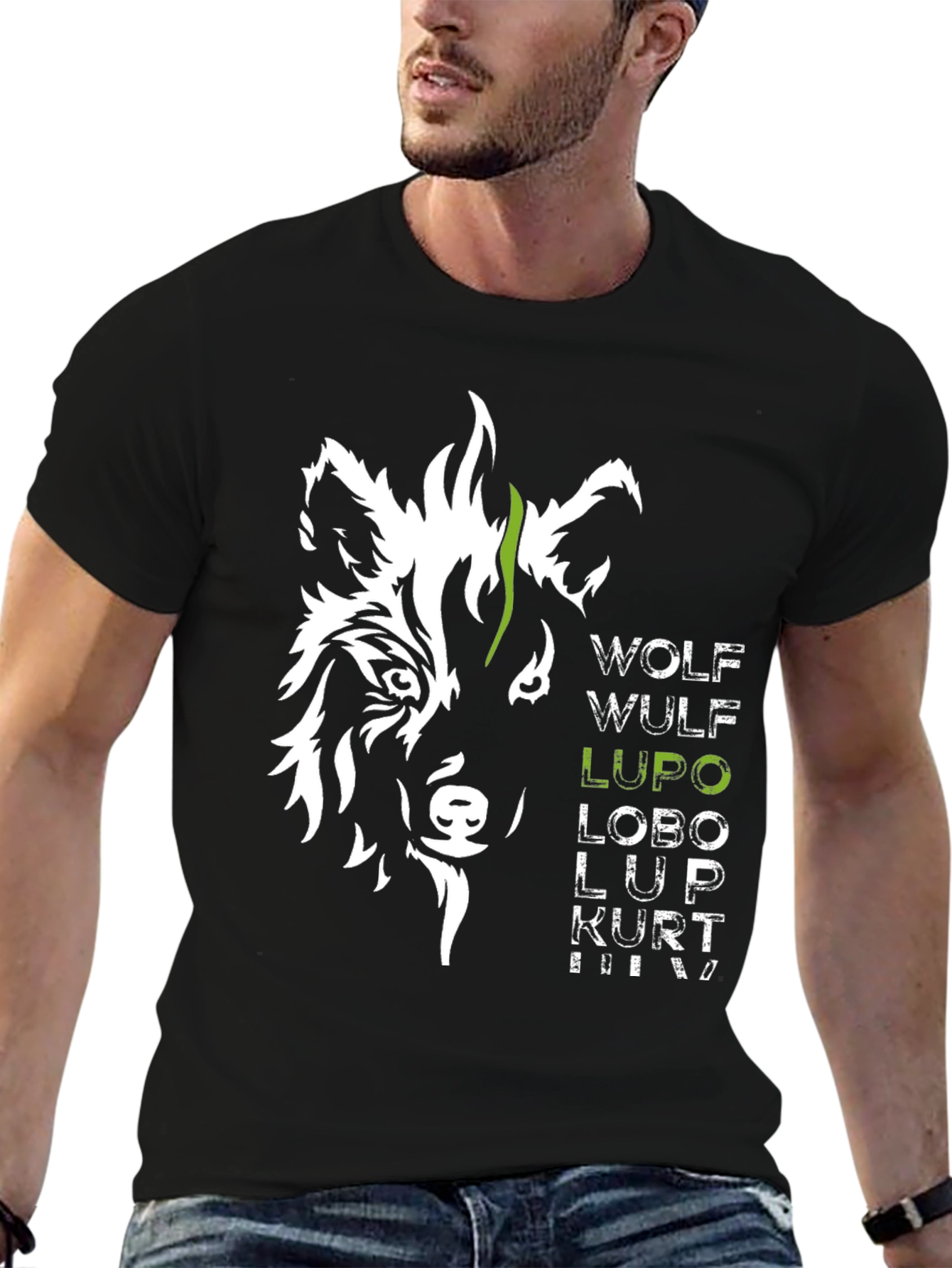 Wolf Names T-Shirt - Black