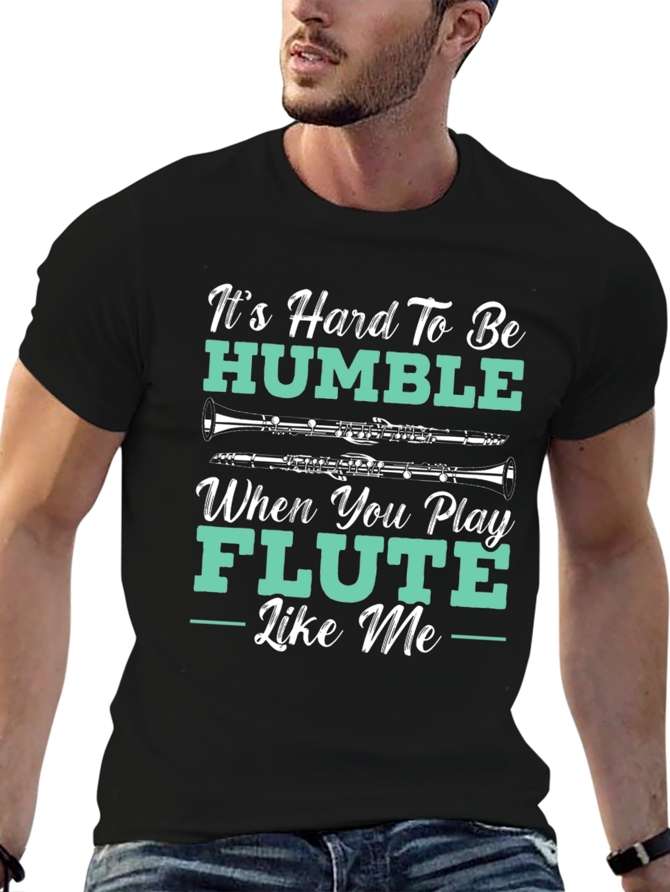 Humorous Flute Player T-Shirt