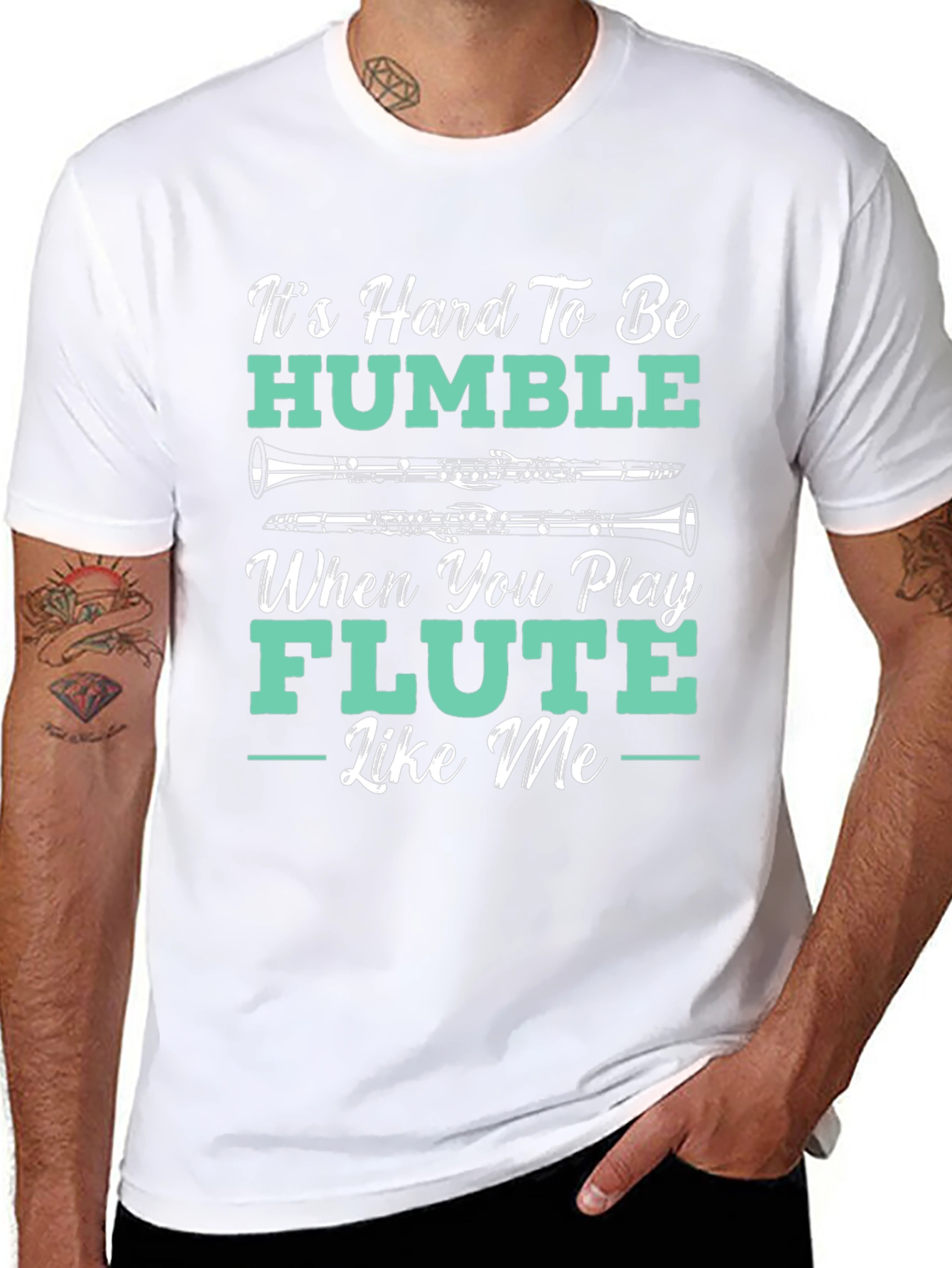 Humorous Flute Player T-Shirt