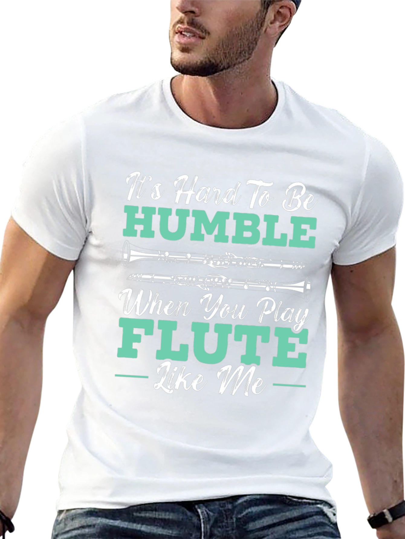 Humorous Flute Player T-Shirt