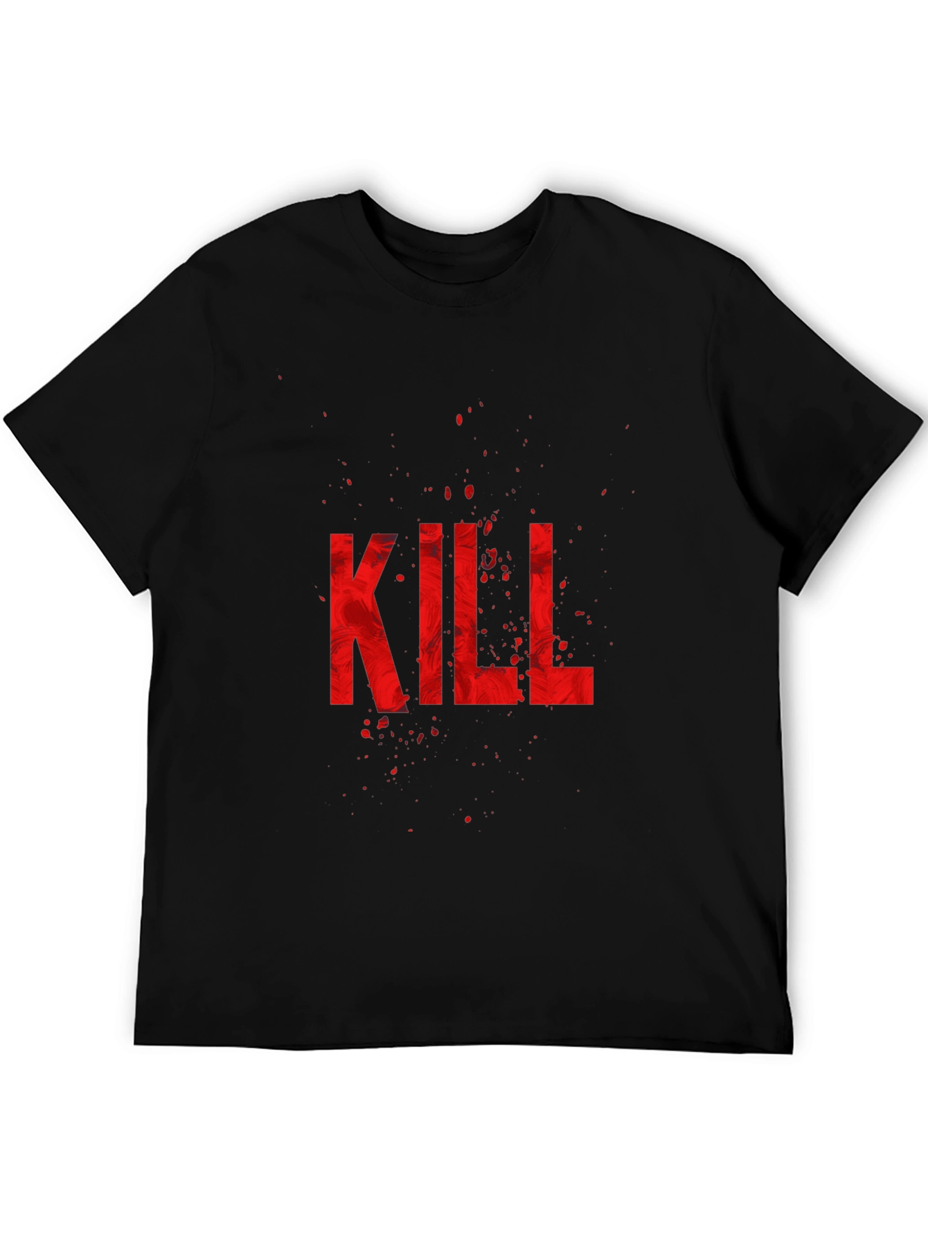 Edgy Kill Graphic Black T-Shirt