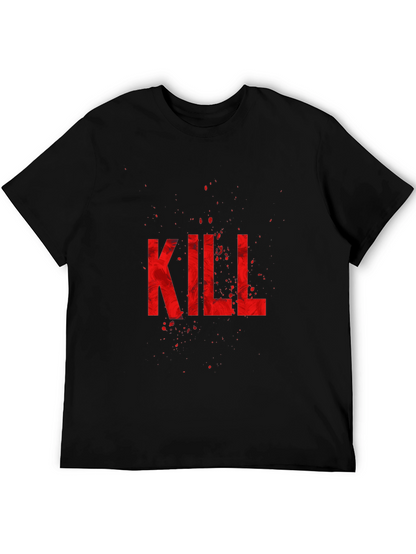 Edgy Kill Graphic Black T-Shirt