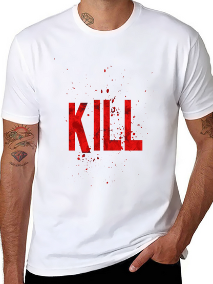 Edgy Kill Graphic Black T-Shirt