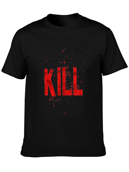 Edgy Kill Graphic Black T-Shirt