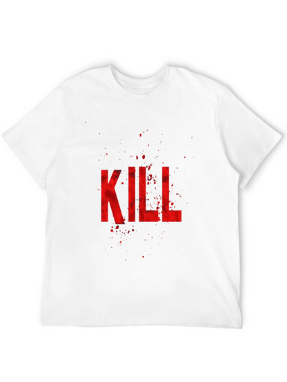 Edgy Kill Graphic Black T-Shirt
