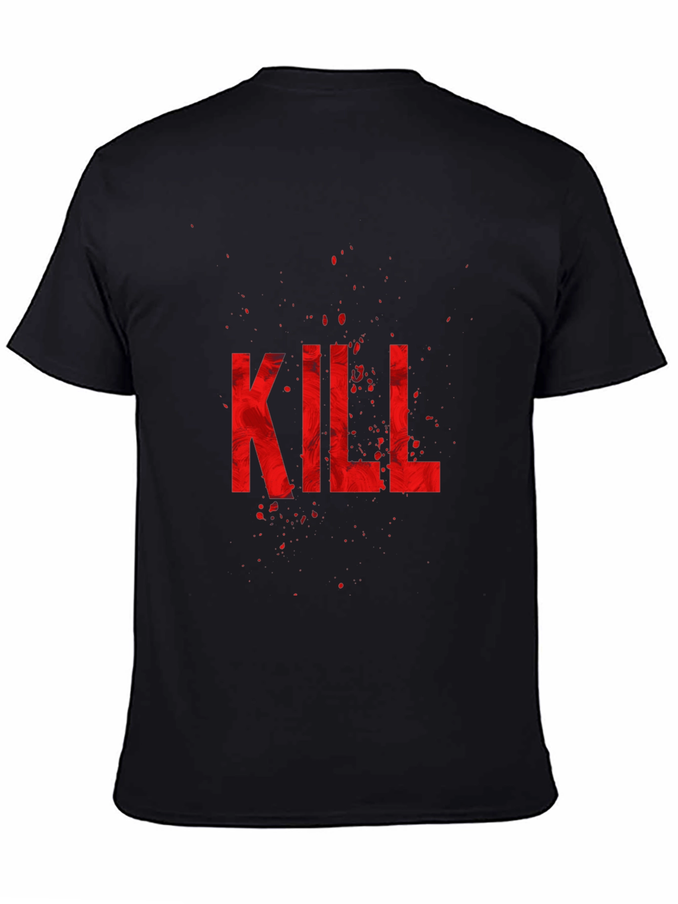 Edgy Kill Graphic Black T-Shirt