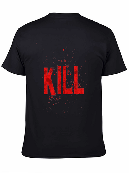 Edgy Kill Graphic Black T-Shirt