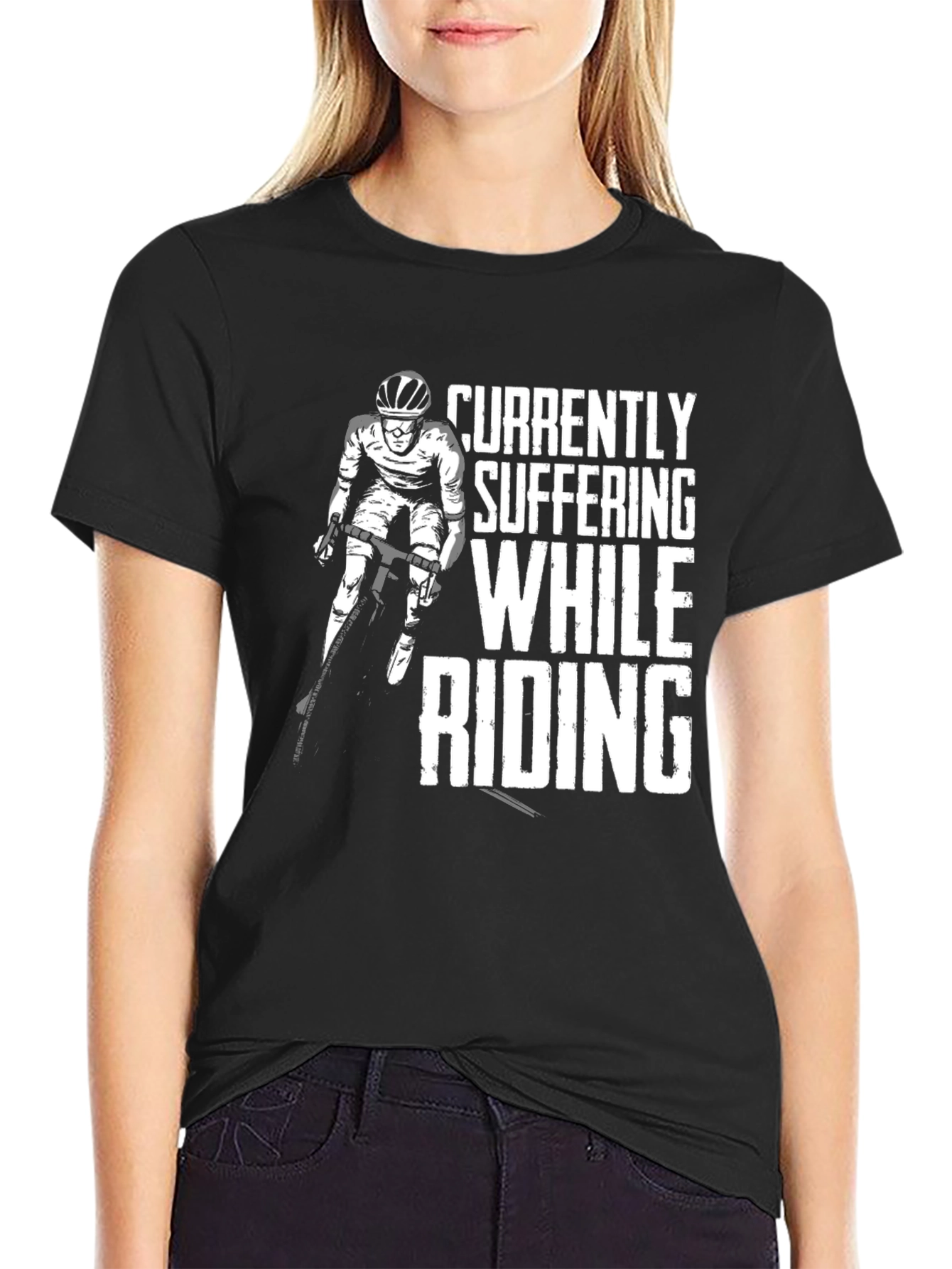 Suffering While Riding T-Shirt Black
