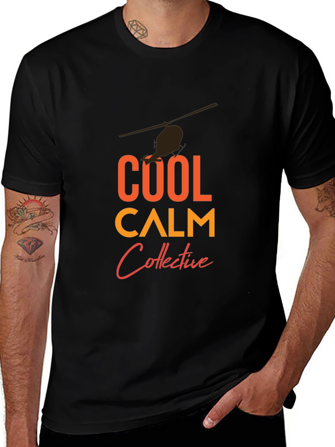 Cool Calm Collective T-Shirt - Helicopter Graphic